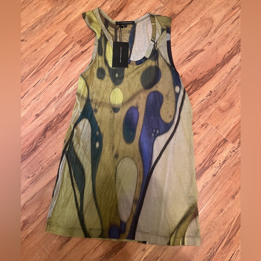Abstract Pattern Sleeveless Top